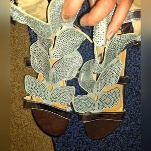 Sequin sandels( worn once)